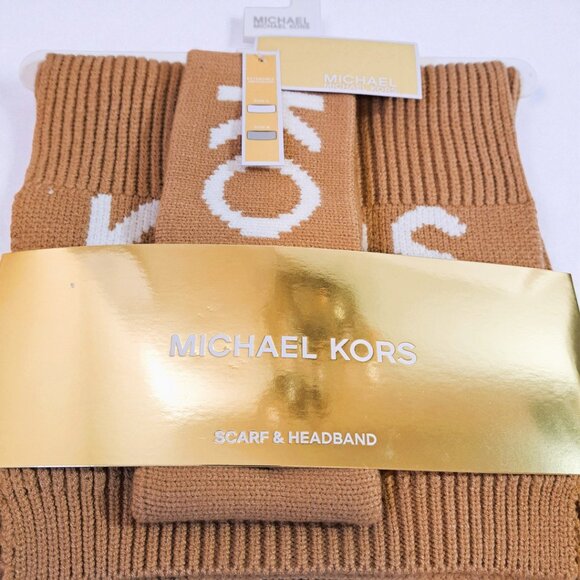 Michael Kors Women's Tan Scarf and Headband Set NWT - Picture 5 of 10